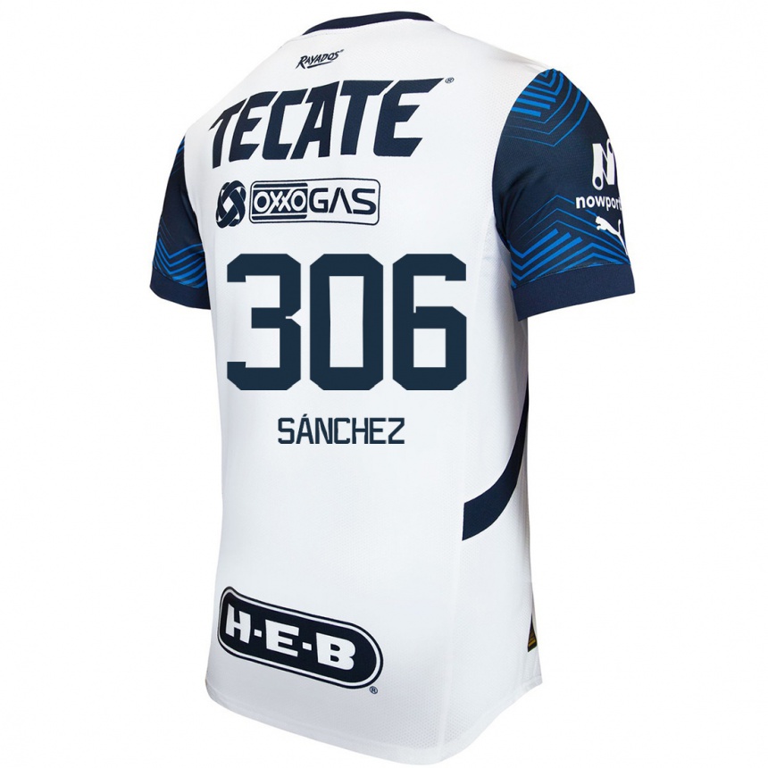 Men Football Jorge Sánchez #306 White Blue Away Jersey 2024/25 T-Shirt