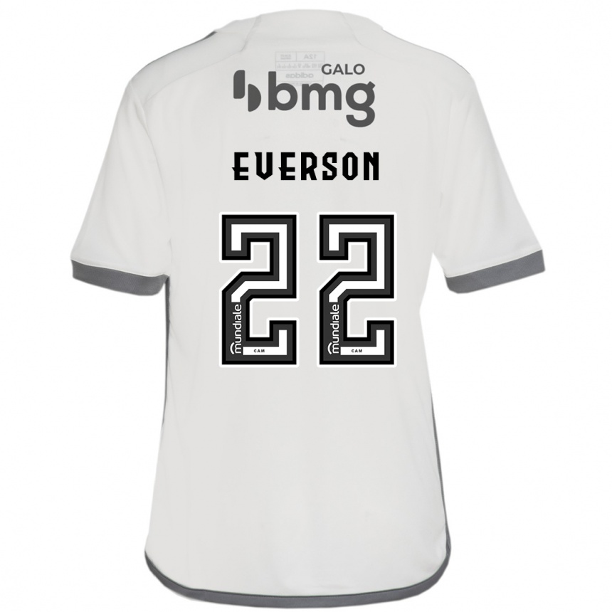 Men Football Everson #22 Off White Away Jersey 2024/25 T-Shirt