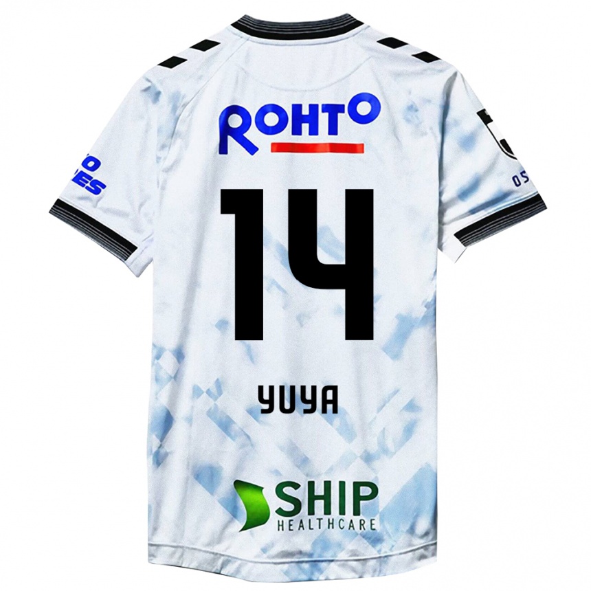 Men Football Yuya Fukuda #14 White Black Away Jersey 2024/25 T-Shirt