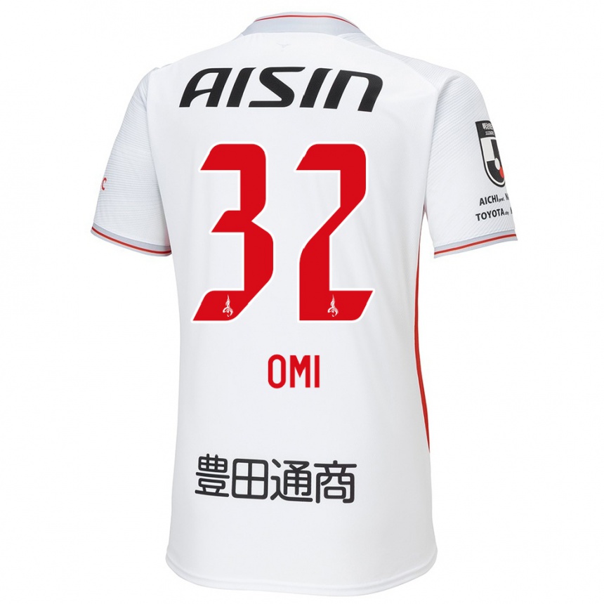 Men Football Sanii Omi #32 White Yellow Red Away Jersey 2024/25 T-Shirt