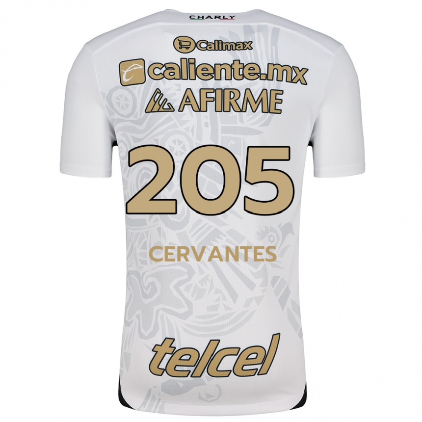 Men Football Sebastián Cervantes #205 White Black Away Jersey 2024/25 T-Shirt