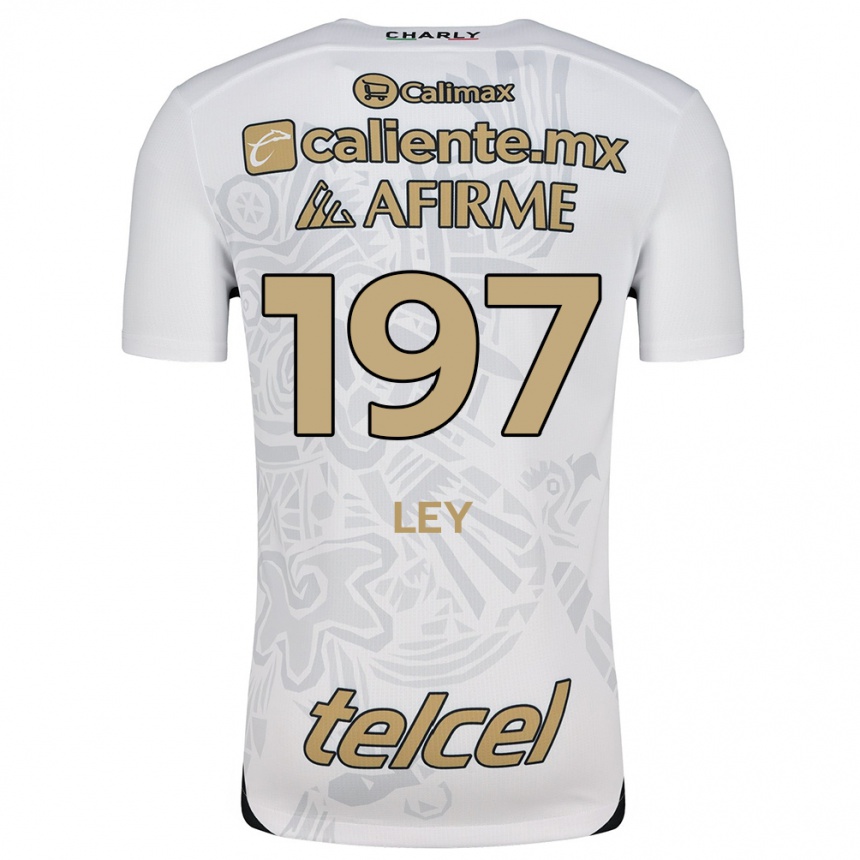 Men Football Emanuel Ley #197 White Black Away Jersey 2024/25 T-Shirt