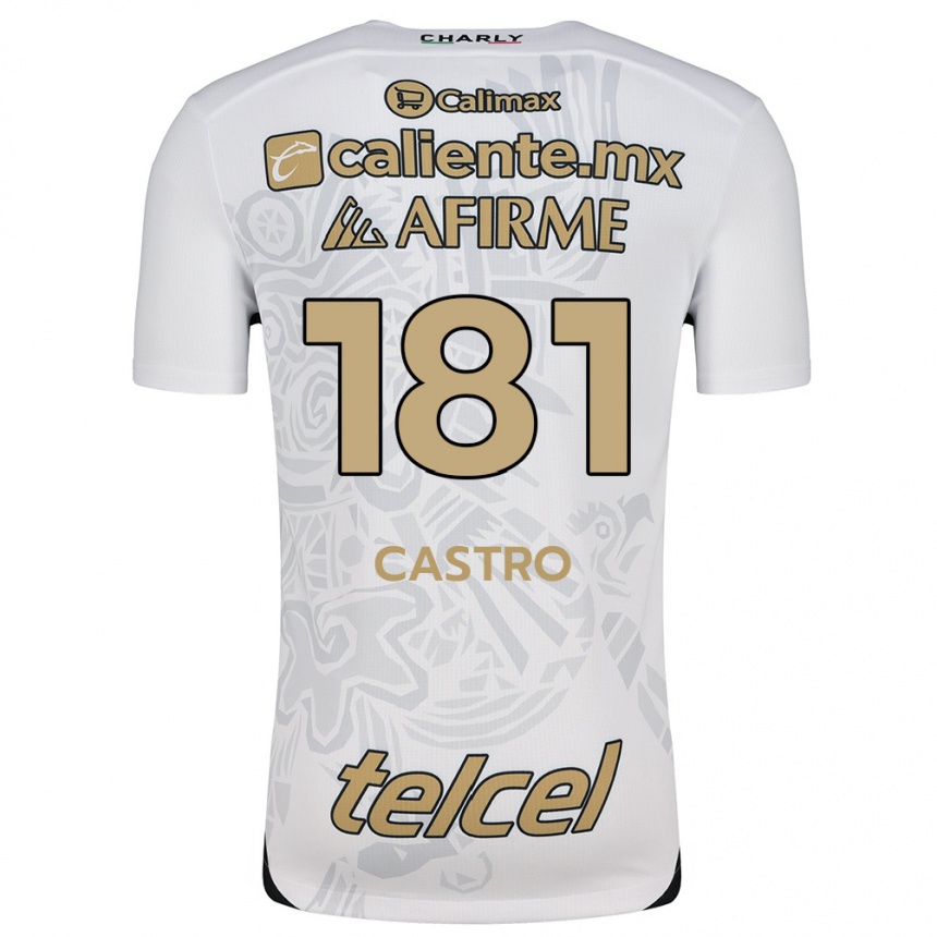 Men Football José Castro #181 White Black Away Jersey 2024/25 T-Shirt