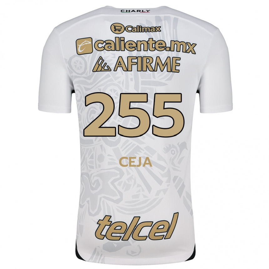 Men Football Julio Ceja #255 White Black Away Jersey 2024/25 T-Shirt