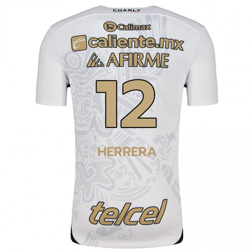 Men Football Melissa Herrera #12 White Black Away Jersey 2024/25 T-Shirt