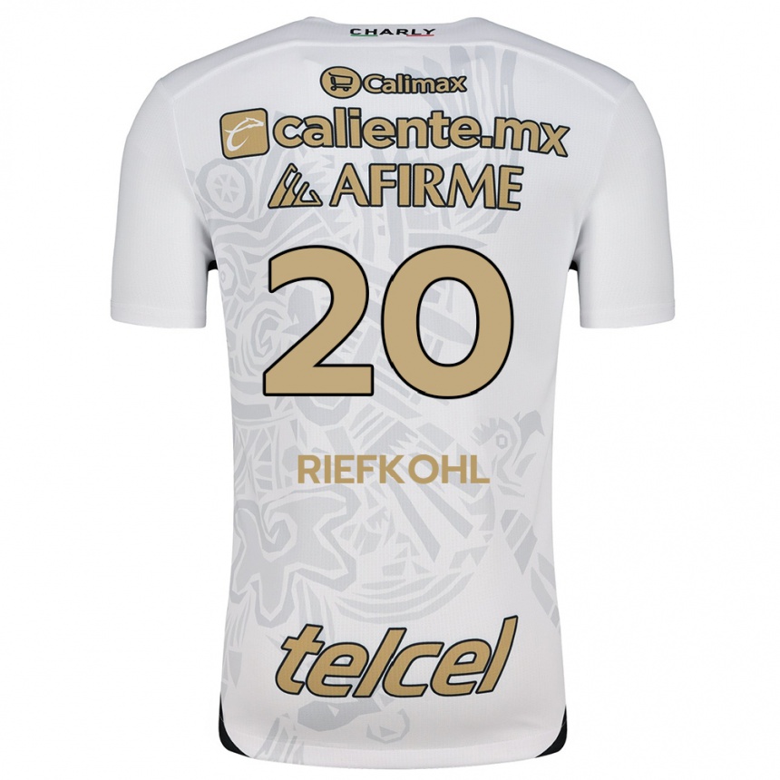 Men Football Luciana Riefkohl #20 White Black Away Jersey 2024/25 T-Shirt