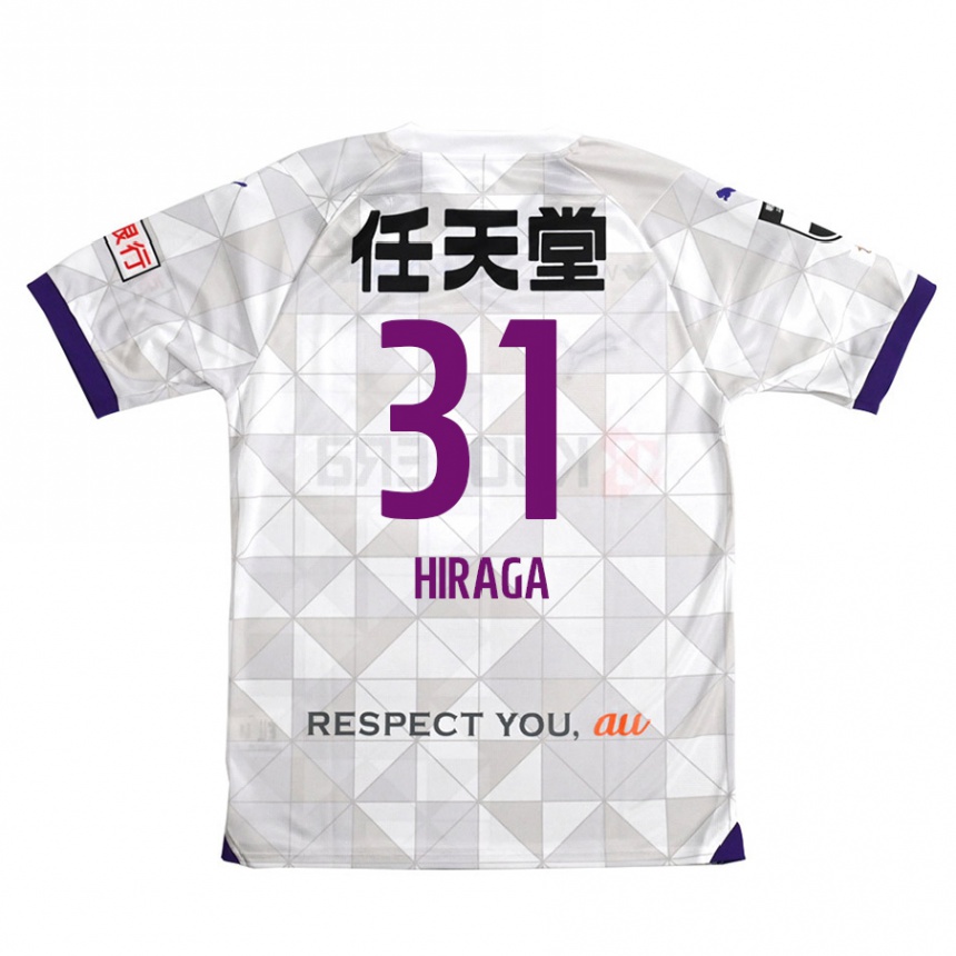 Men Football Sora Hiraga #31 White Purple Away Jersey 2024/25 T-Shirt