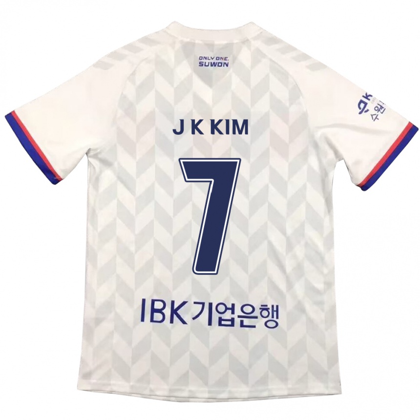 Men Football Ki-Jun Kim #7 White Blue Away Jersey 2024/25 T-Shirt