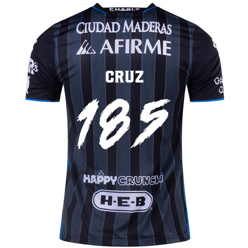 Men Football Axel Cruz #185 White Black Away Jersey 2024/25 T-Shirt