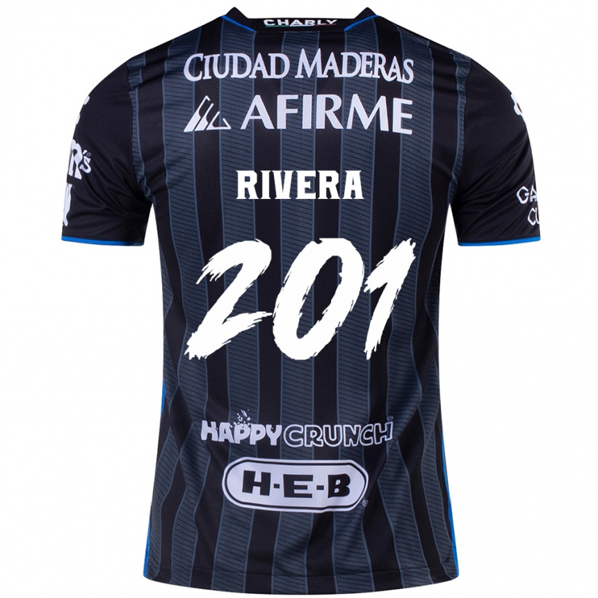 Men Football Christian Rivera #201 White Black Away Jersey 2024/25 T-Shirt