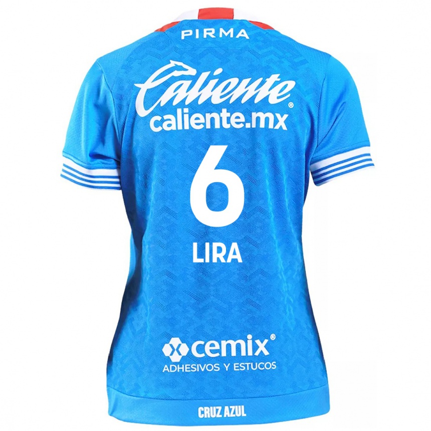 Women Football Erik Lira #6 Sky Blue Home Jersey 2024/25 T-Shirt