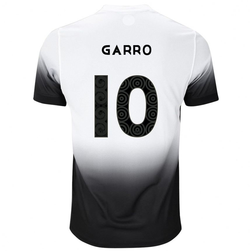 Women Football Rodrigo Garro #10 White Black Home Jersey 2024/25 T-Shirt