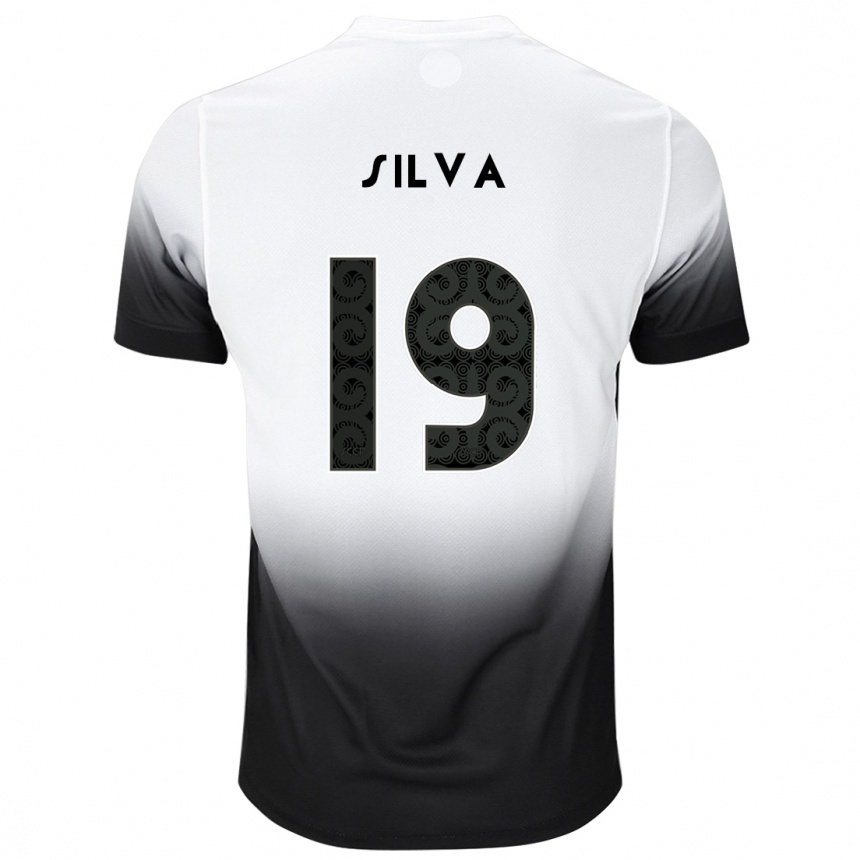 Women Football Gustavo Silva #19 White Black Home Jersey 2024/25 T-Shirt