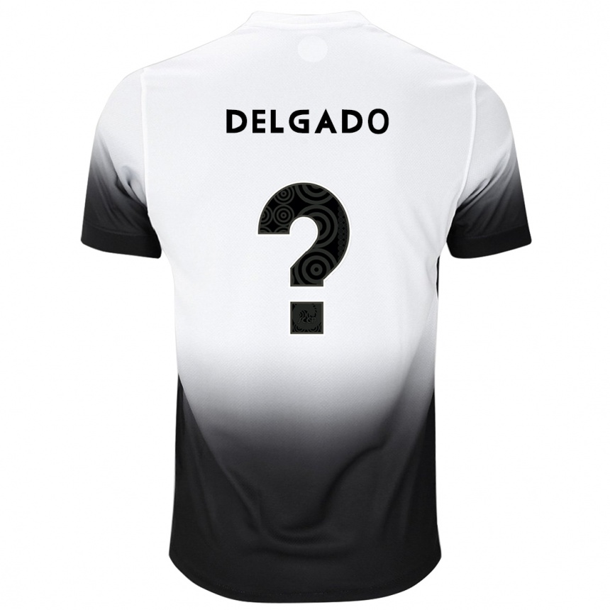 Women Football Franco Delgado #0 White Black Home Jersey 2024/25 T-Shirt