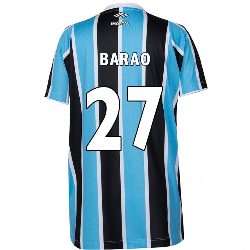 Women Football Dani Barão #27 Blue Black White Home Jersey 2024/25 T-Shirt