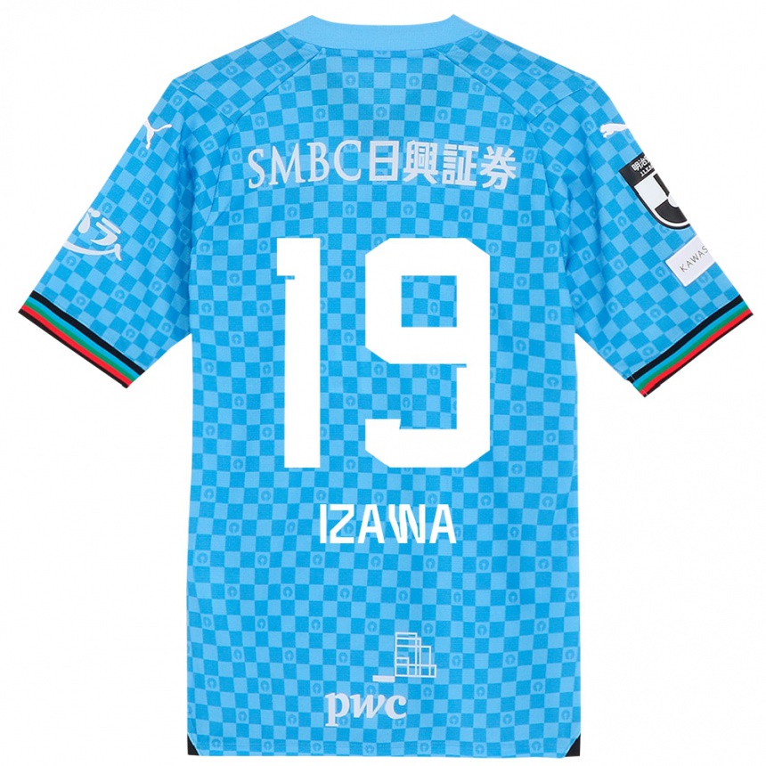 Women Football Haruki Izawa #19 Azure Blue Home Jersey 2024/25 T-Shirt