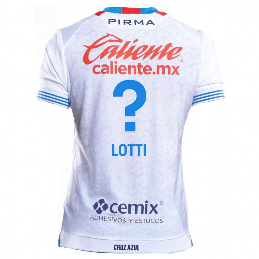 Women Football Augusto Lotti #0 White Blue Away Jersey 2024/25 T-Shirt