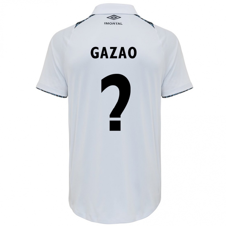 Women Football Gazão #0 White Blue Away Jersey 2024/25 T-Shirt