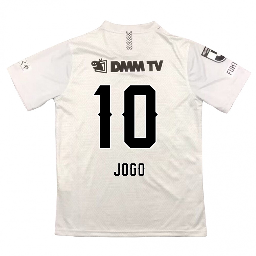 Women Football Hisashi Jogo #10 Gray Black Away Jersey 2024/25 T-Shirt