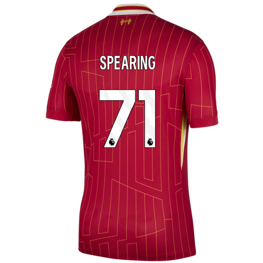 Kids Football Jay Spearing #71 Red Yellow White Home Jersey 2024/25 T-Shirt