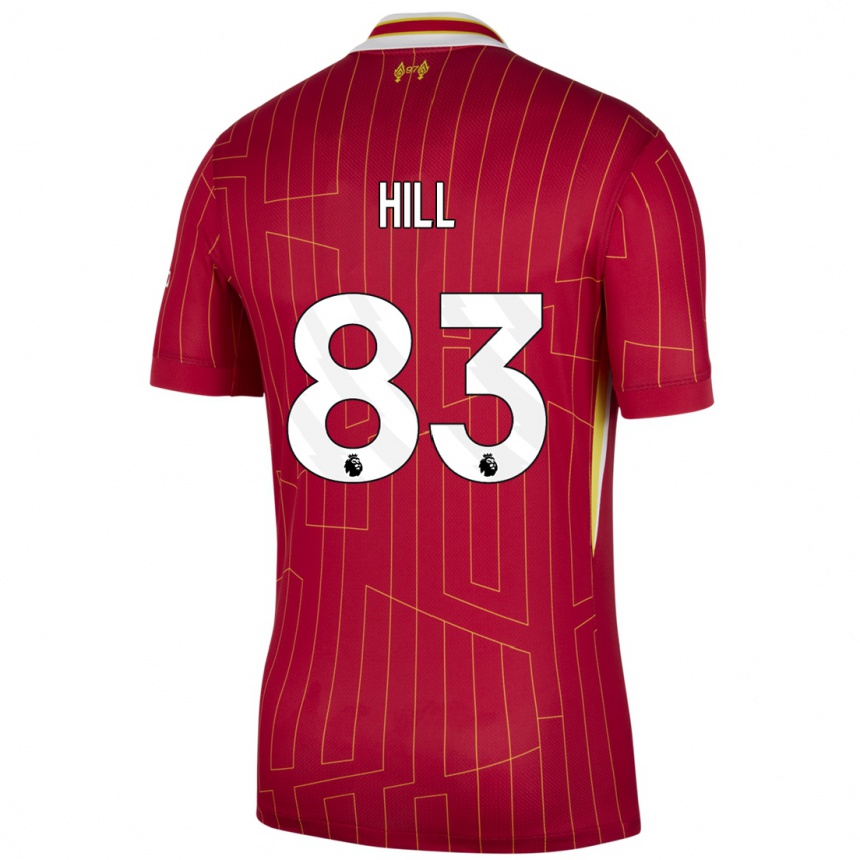 Kids Football Thomas Hill #83 Red Yellow White Home Jersey 2024/25 T-Shirt