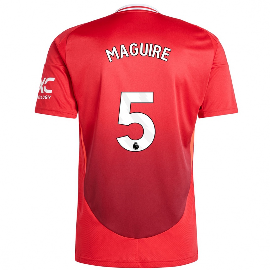 Kids Football Harry Maguire #5 Bright Red Home Jersey 2024/25 T-Shirt