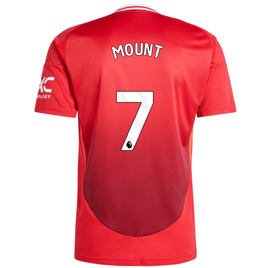 Kids Football Mason Mount #7 Bright Red Home Jersey 2024/25 T-Shirt