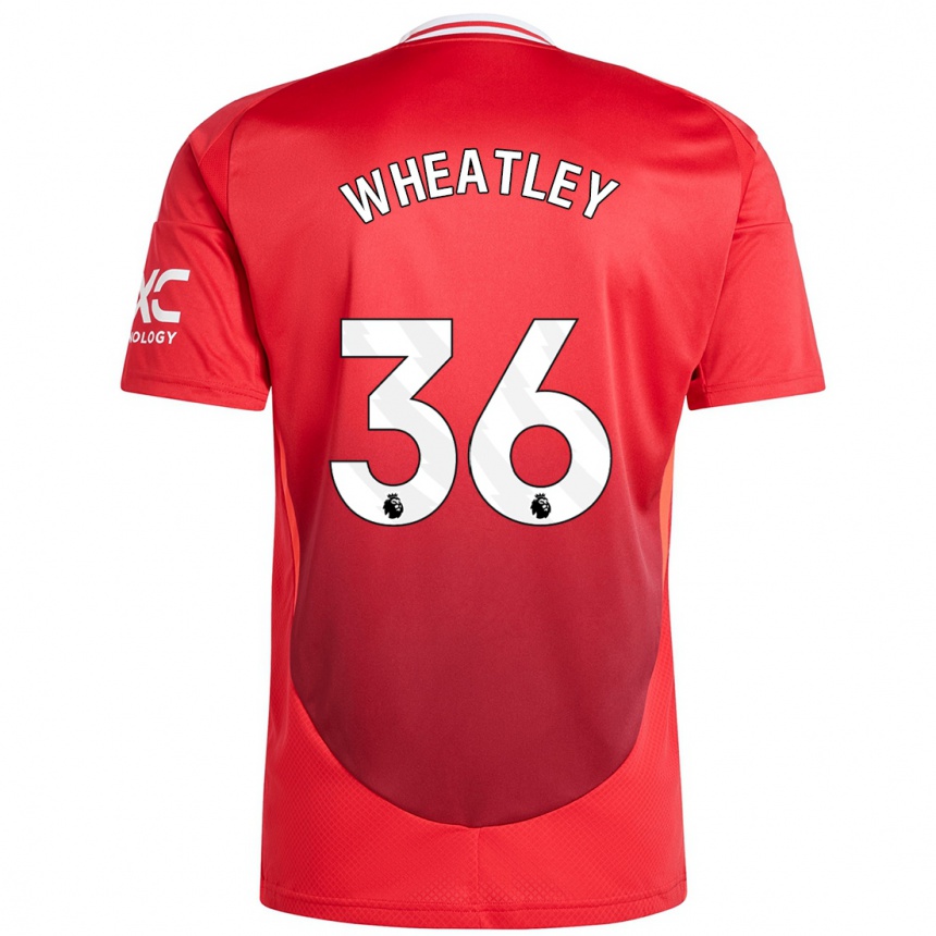 Kids Football Ethan Wheatley #36 Bright Red Home Jersey 2024/25 T-Shirt