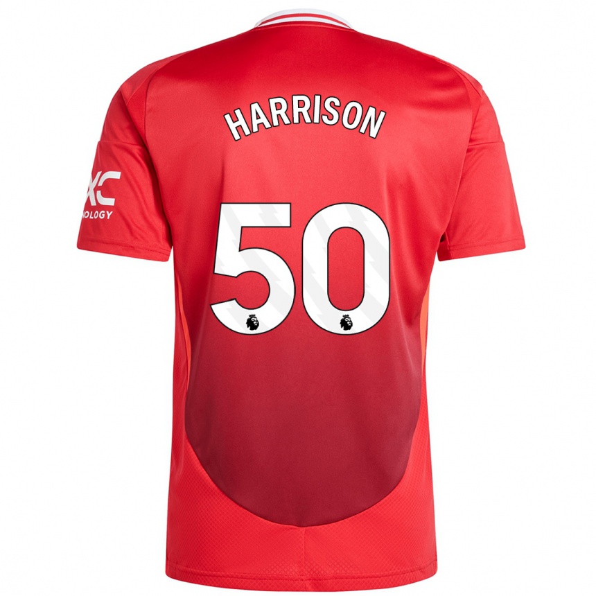 Kids Football Elyh Harrison #50 Bright Red Home Jersey 2024/25 T-Shirt