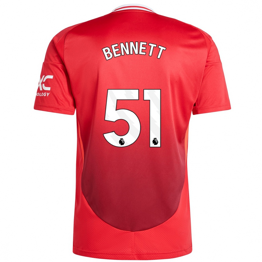 Kids Football Rhys Bennett #51 Bright Red Home Jersey 2024/25 T-Shirt