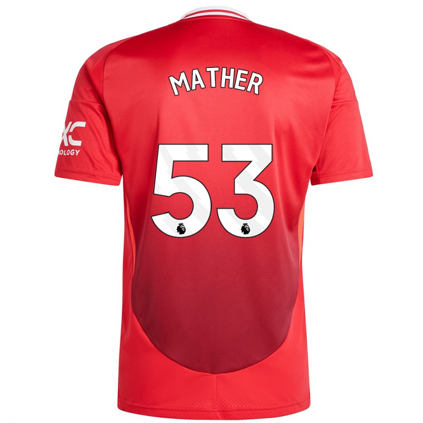 Kids Football Sam Mather #53 Bright Red Home Jersey 2024/25 T-Shirt