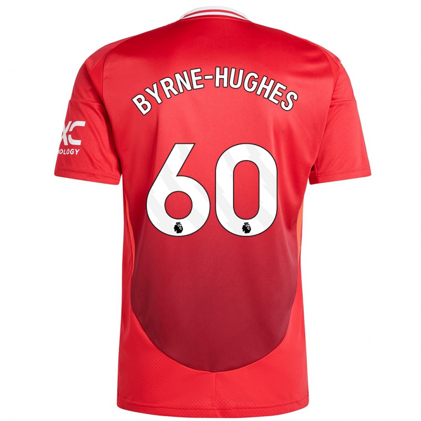 Kids Football Cameron Byrne-Hughes #60 Bright Red Home Jersey 2024/25 T-Shirt