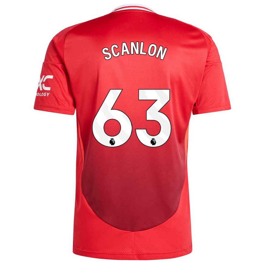 Kids Football James Scanlon #63 Bright Red Home Jersey 2024/25 T-Shirt