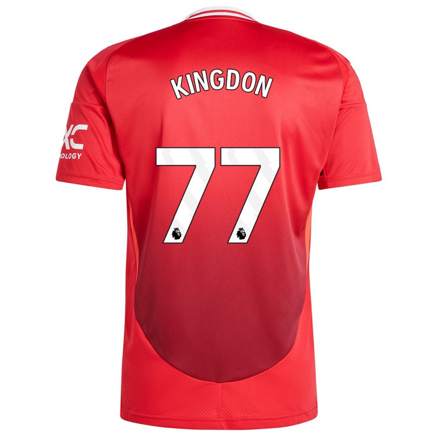 Kids Football Jack Kingdon #77 Bright Red Home Jersey 2024/25 T-Shirt