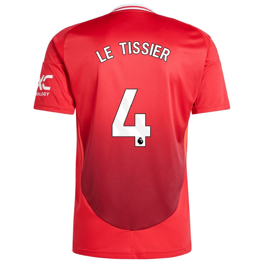 Kids Football Maya Le Tissier #4 Bright Red Home Jersey 2024/25 T-Shirt