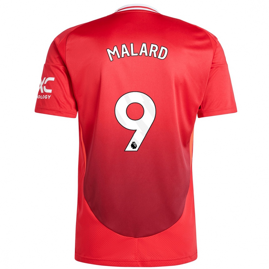 Kids Football Melvine Malard #9 Bright Red Home Jersey 2024/25 T-Shirt