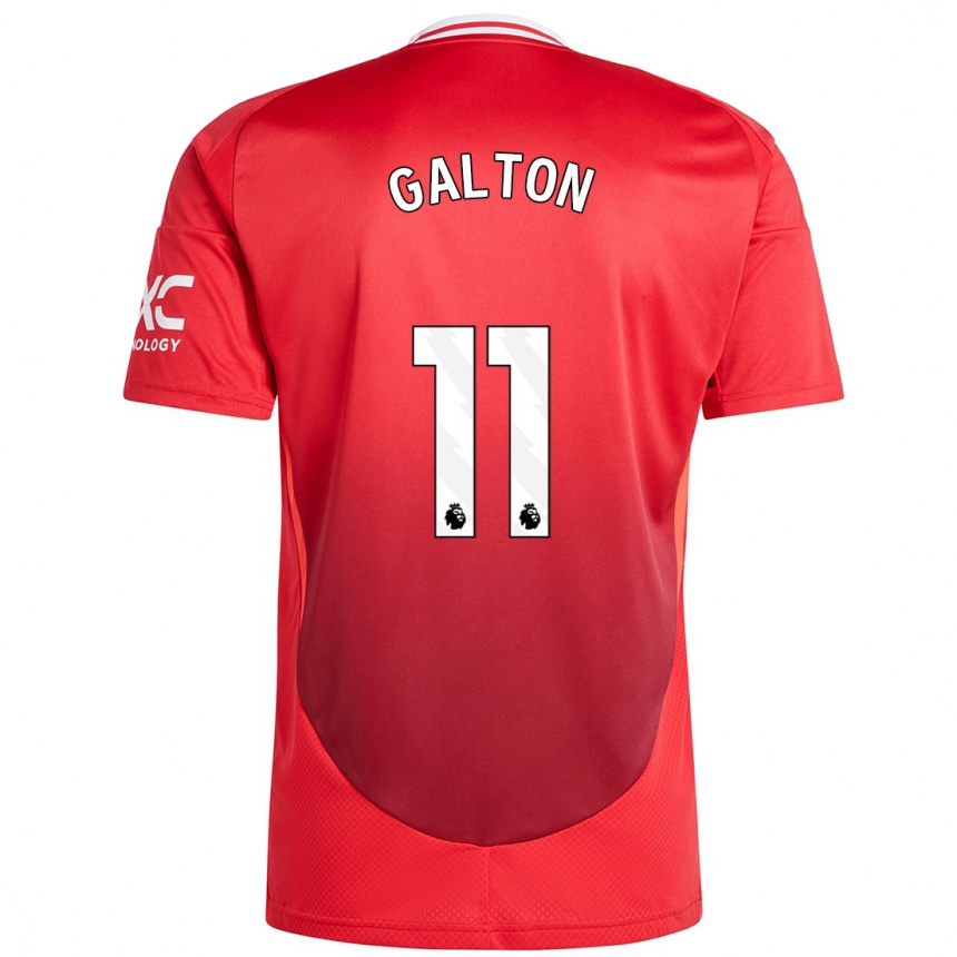 Kids Football Leah Galton #11 Bright Red Home Jersey 2024/25 T-Shirt