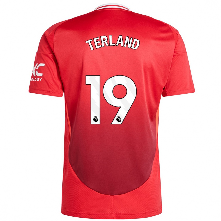 Kids Football Elisabeth Terland #19 Bright Red Home Jersey 2024/25 T-Shirt