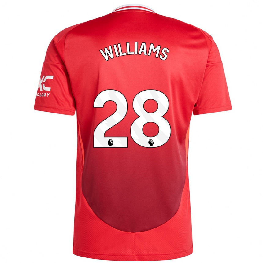 Kids Football Rachel Williams #28 Bright Red Home Jersey 2024/25 T-Shirt