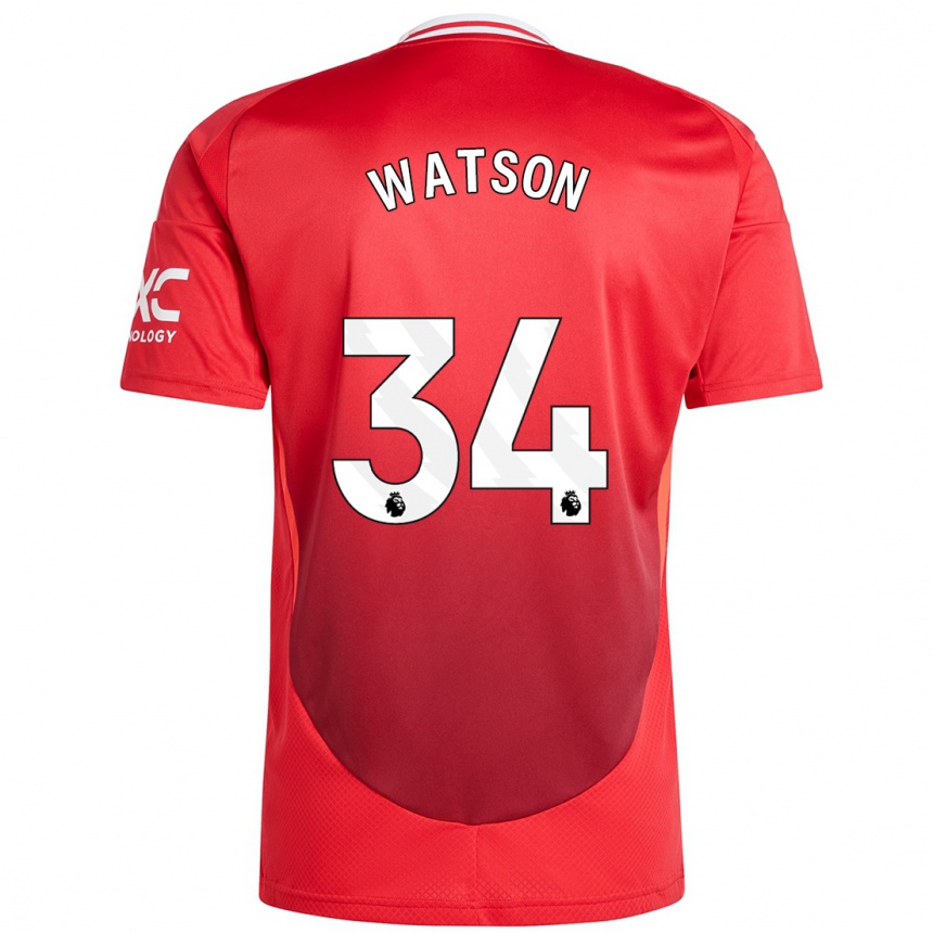 Kids Football Emma Watson #34 Bright Red Home Jersey 2024/25 T-Shirt