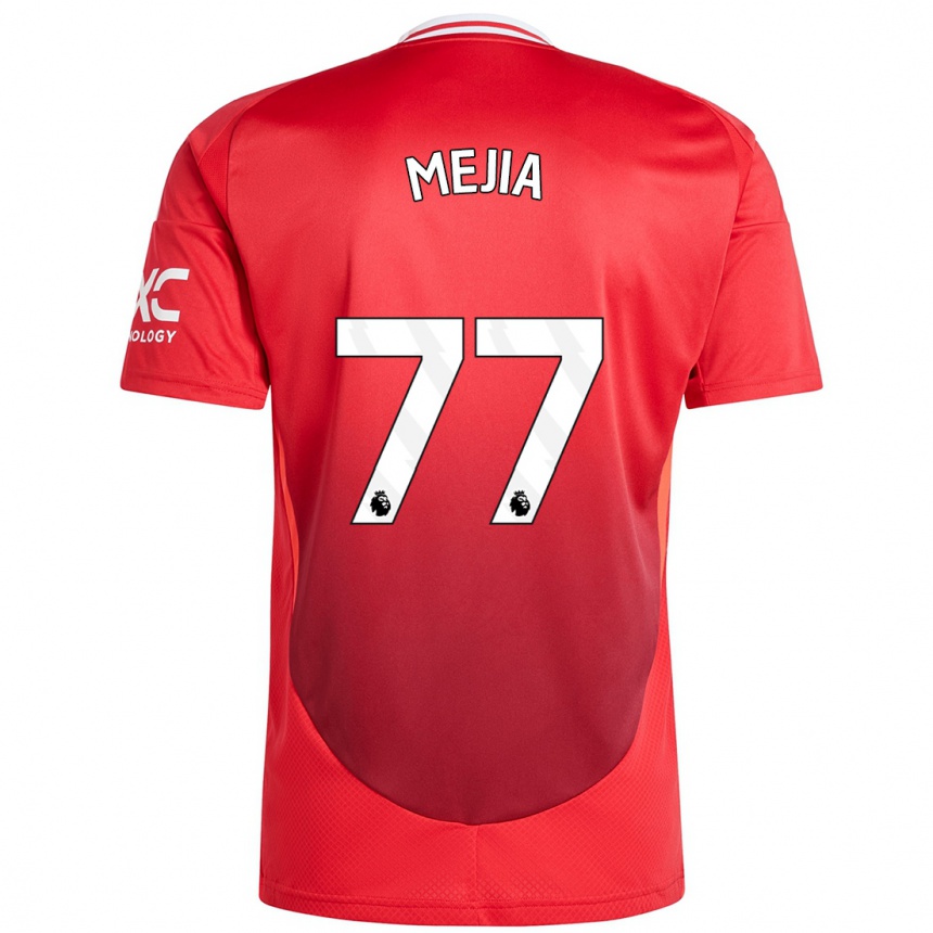 Kids Football Mateo Mejia #77 Bright Red Home Jersey 2024/25 T-Shirt