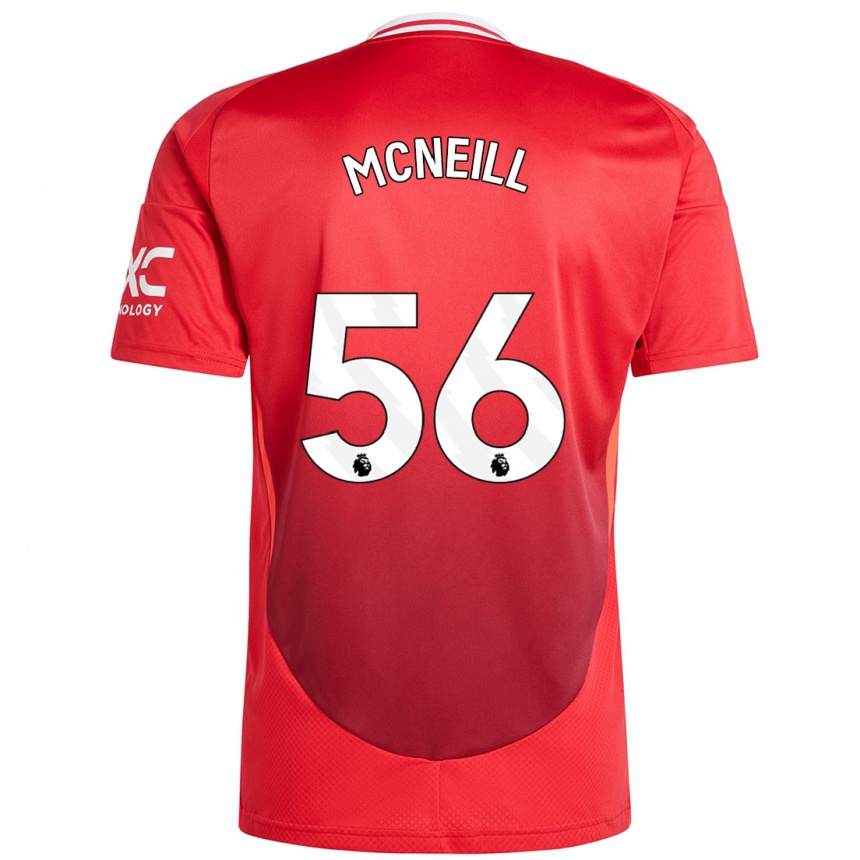 Kids Football Charlie Mcneill #56 Bright Red Home Jersey 2024/25 T-Shirt