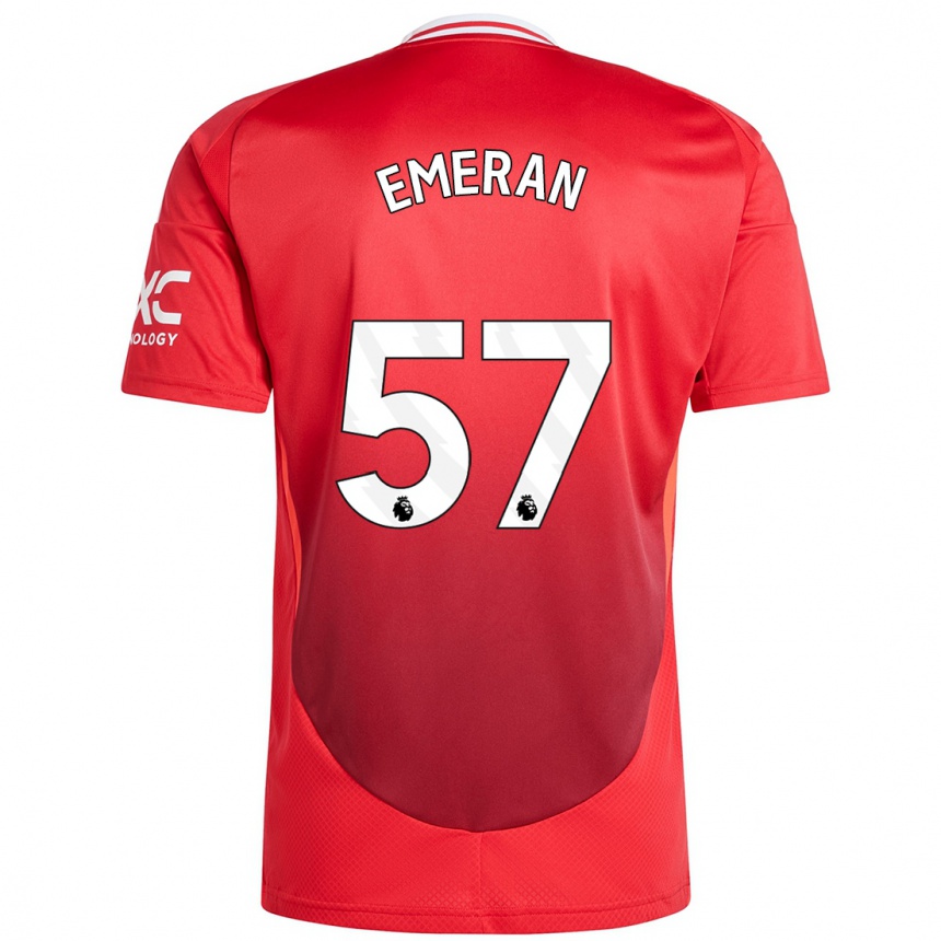 Kids Football Noam Emeran #57 Bright Red Home Jersey 2024/25 T-Shirt