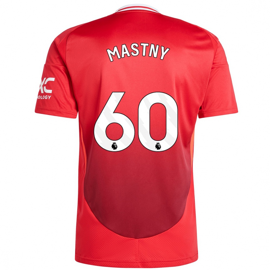 Kids Football Ondrej Mastny #60 Bright Red Home Jersey 2024/25 T-Shirt