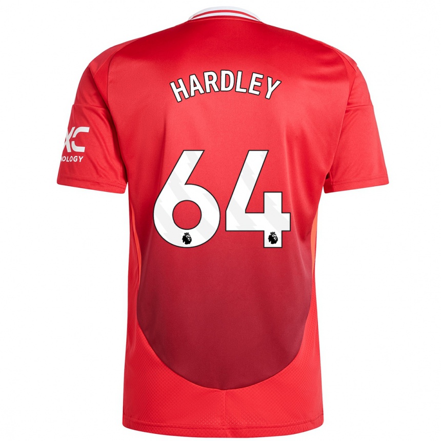 Kids Football Bjorn Hardley #64 Bright Red Home Jersey 2024/25 T-Shirt