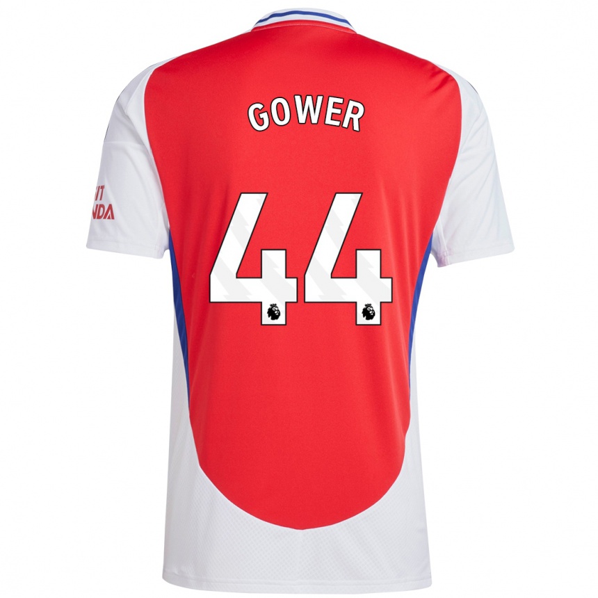 Kids Football Jimi Gower #44 Red White Home Jersey 2024/25 T-Shirt