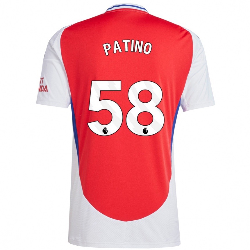 Kids Football Charlie Patino #58 Red White Home Jersey 2024/25 T-Shirt