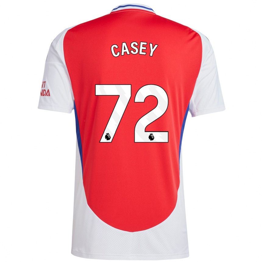 Kids Football Dan Casey #72 Red White Home Jersey 2024/25 T-Shirt