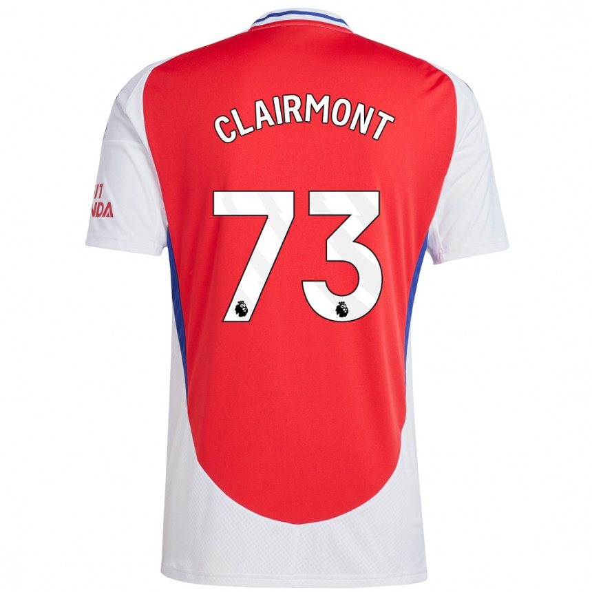 Kids Football Reece Clairmont #73 Red White Home Jersey 2024/25 T-Shirt