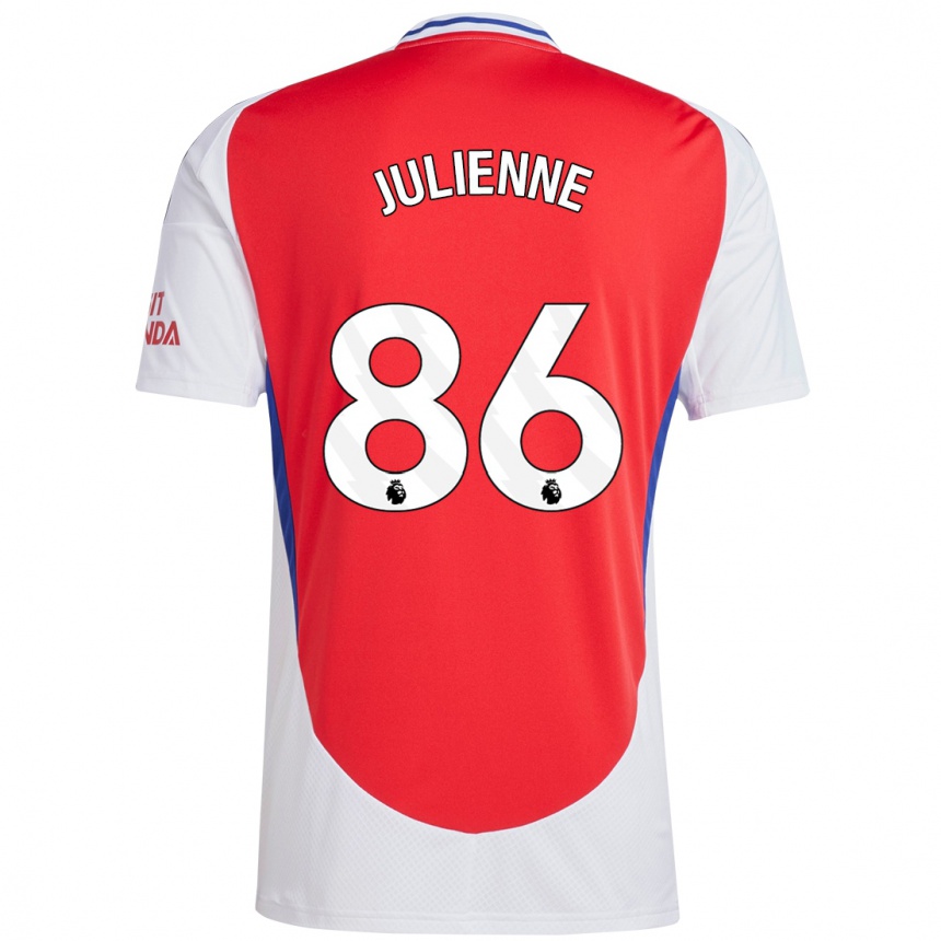 Kids Football Theo Julienne #86 Red White Home Jersey 2024/25 T-Shirt